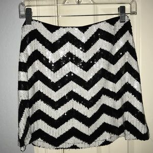 sequin chevron skirt